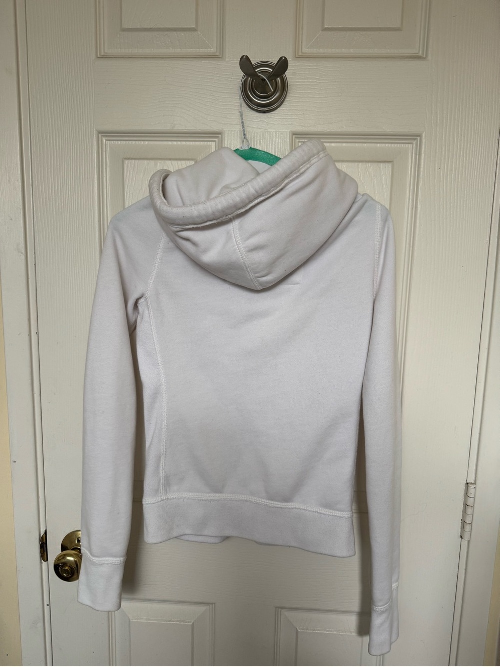 Abercrombie & Fitch White Full-Zip Teddy Hoodie Jacket - Picture 4 of 7